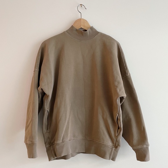 TNA Cozy Fleece Mockneck Sweatshirt - Picture 1 of 4